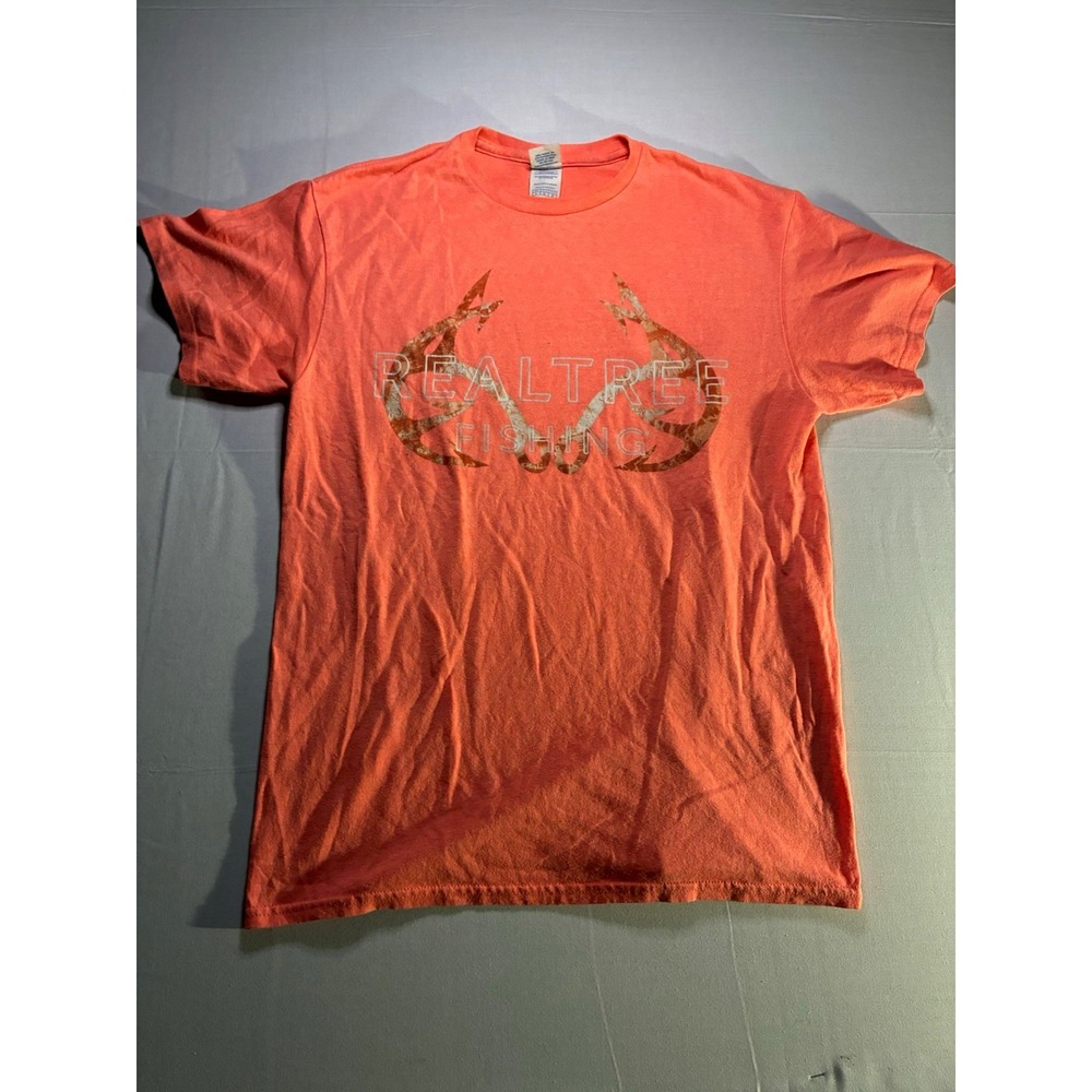 Vintage Real Tree Delta Pro Weight Men's L Fishing Crew Neck T-Shirt
